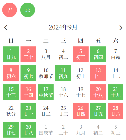 2024年9月最佳乔迁日期